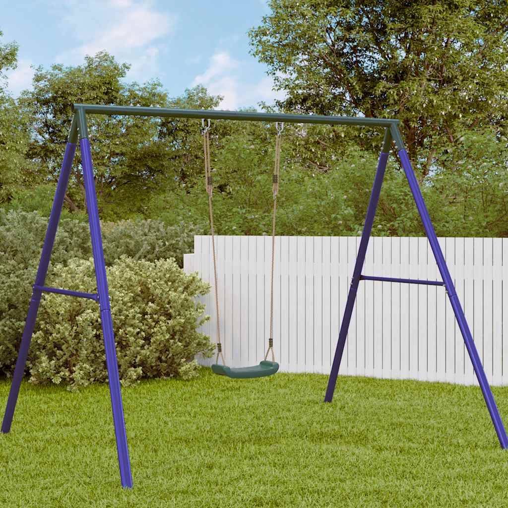 Balançoire VidaXL pour enfants, corde réglable 1 personne, vert