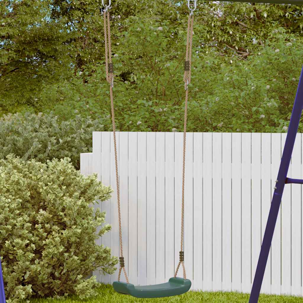 Balançoire VidaXL pour enfants, corde réglable 1 personne, vert