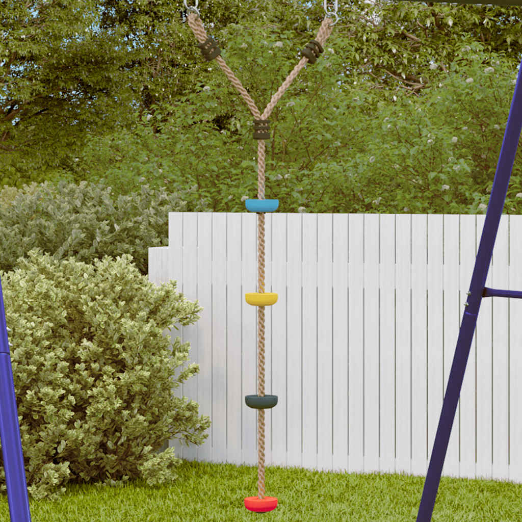 Balançoire d'escalade Vidaxl avec 4 disques, multicolore