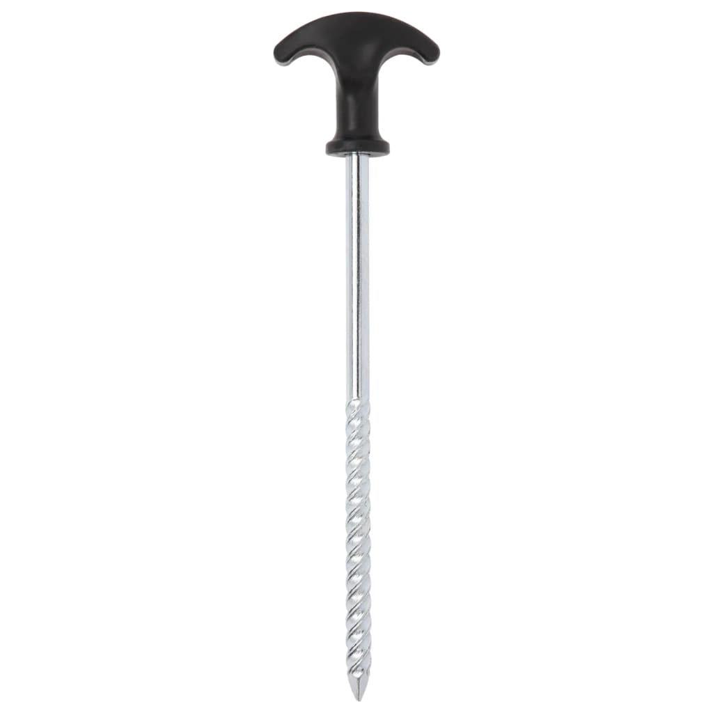 Piquets de tente Vidaxl 24 pcs ø7 mm 20 cm acier galvanisé