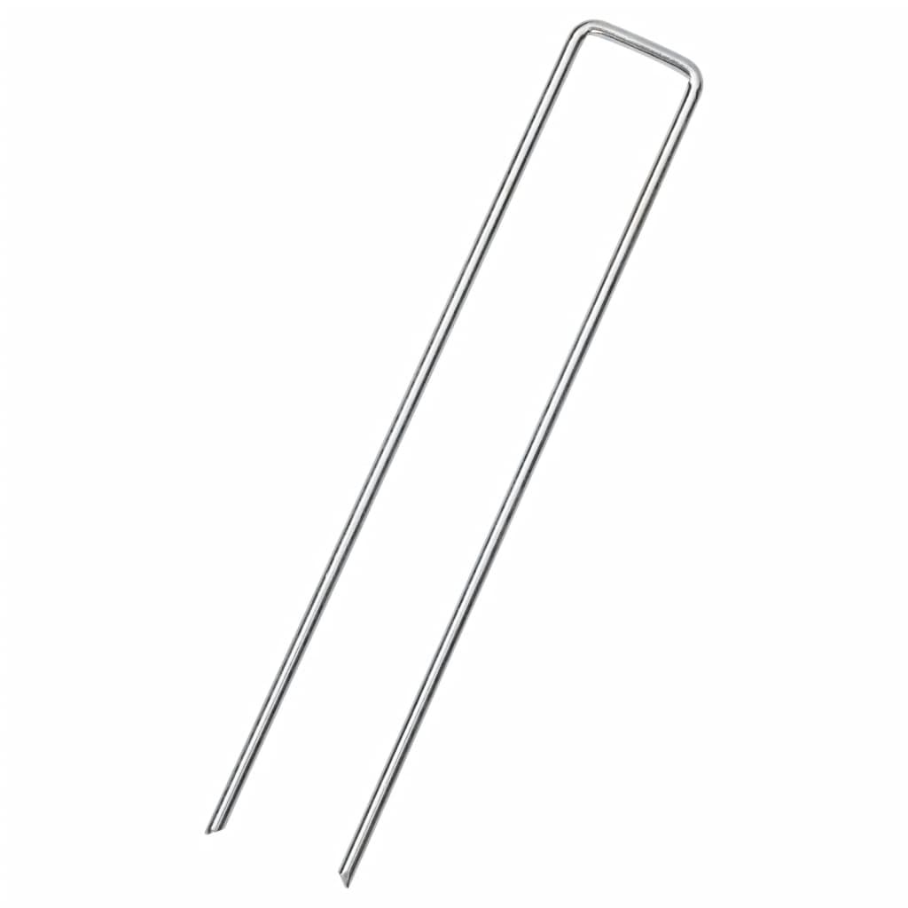 VidaXL Piquets de sol 50 pcs en forme de U 20x4 cm acier galvanisé