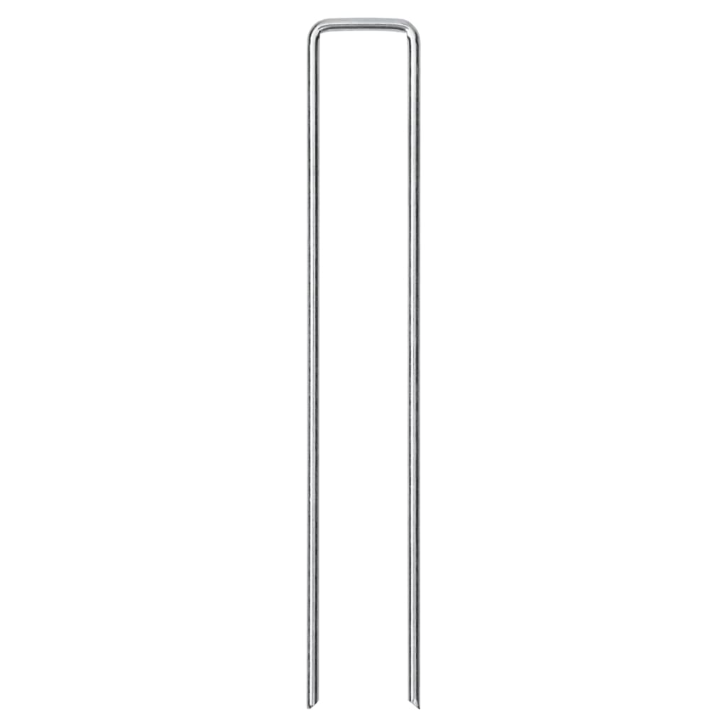 VidaXL Piquets de sol 50 pcs en forme de U 20x4 cm acier galvanisé