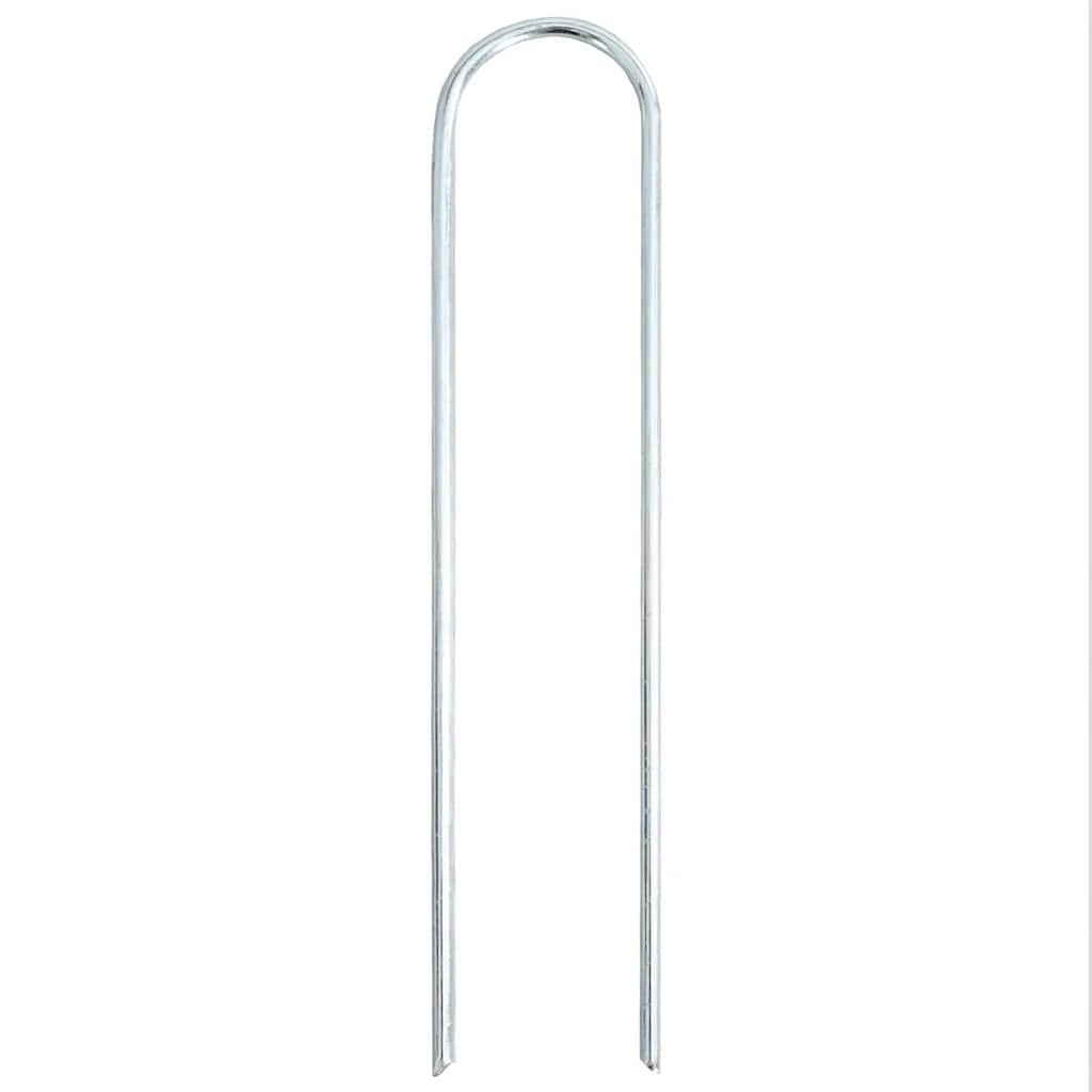 Vidaxx piquets de sol 50 pcs en forme de U 20x3,5 cm acier galvanisé