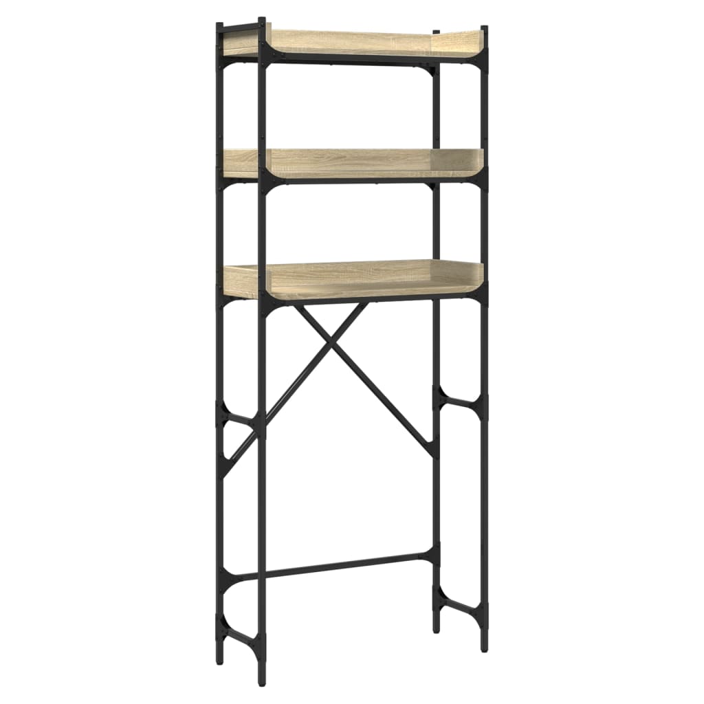 Vidaxx support de machine à laver 67x25x163 cm bois fini chêne sonoma coloré