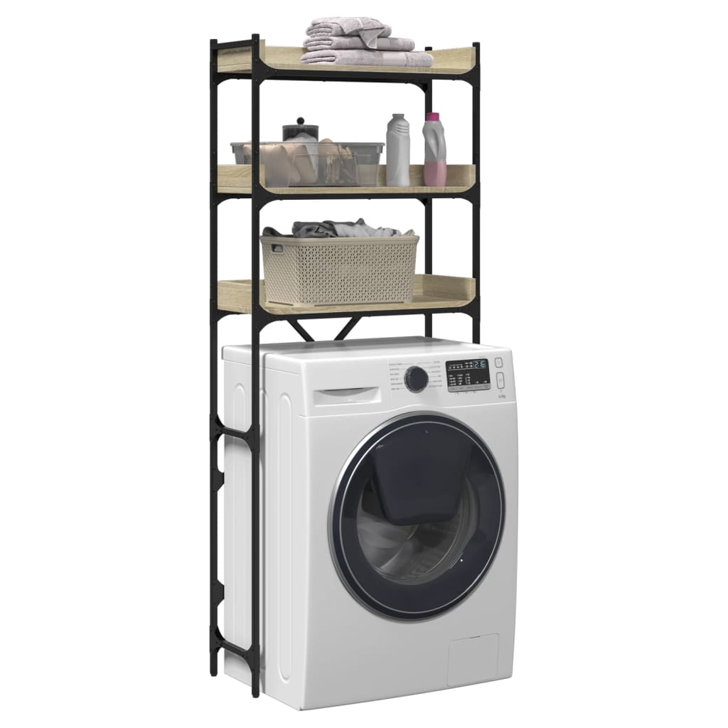 Vidaxx support de machine à laver 67x25x163 cm bois fini chêne sonoma coloré