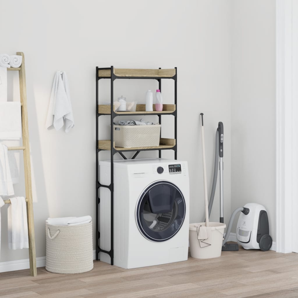 Vidaxx support de machine à laver 67x25x163 cm bois fini chêne sonoma coloré