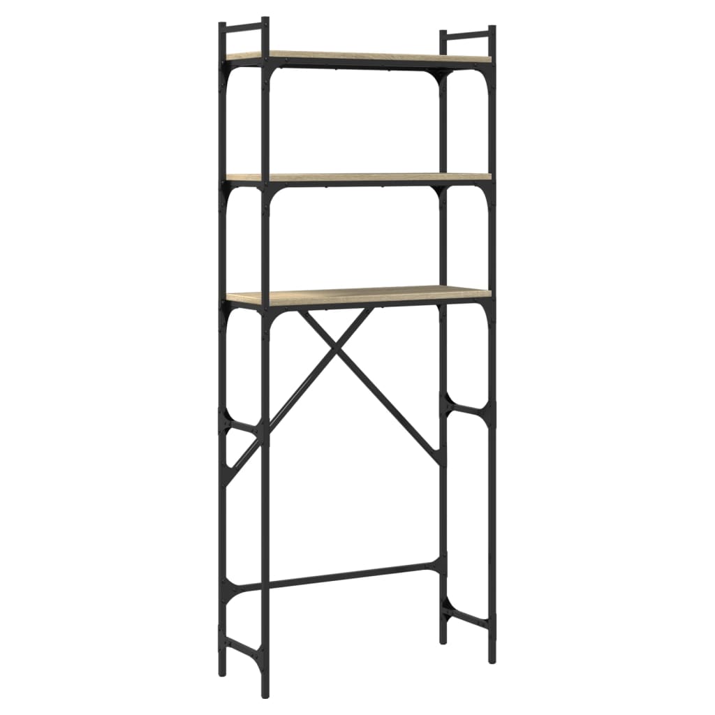Vidaxx support de machine à laver 67x25x163 cm bois fini chêne sonoma coloré
