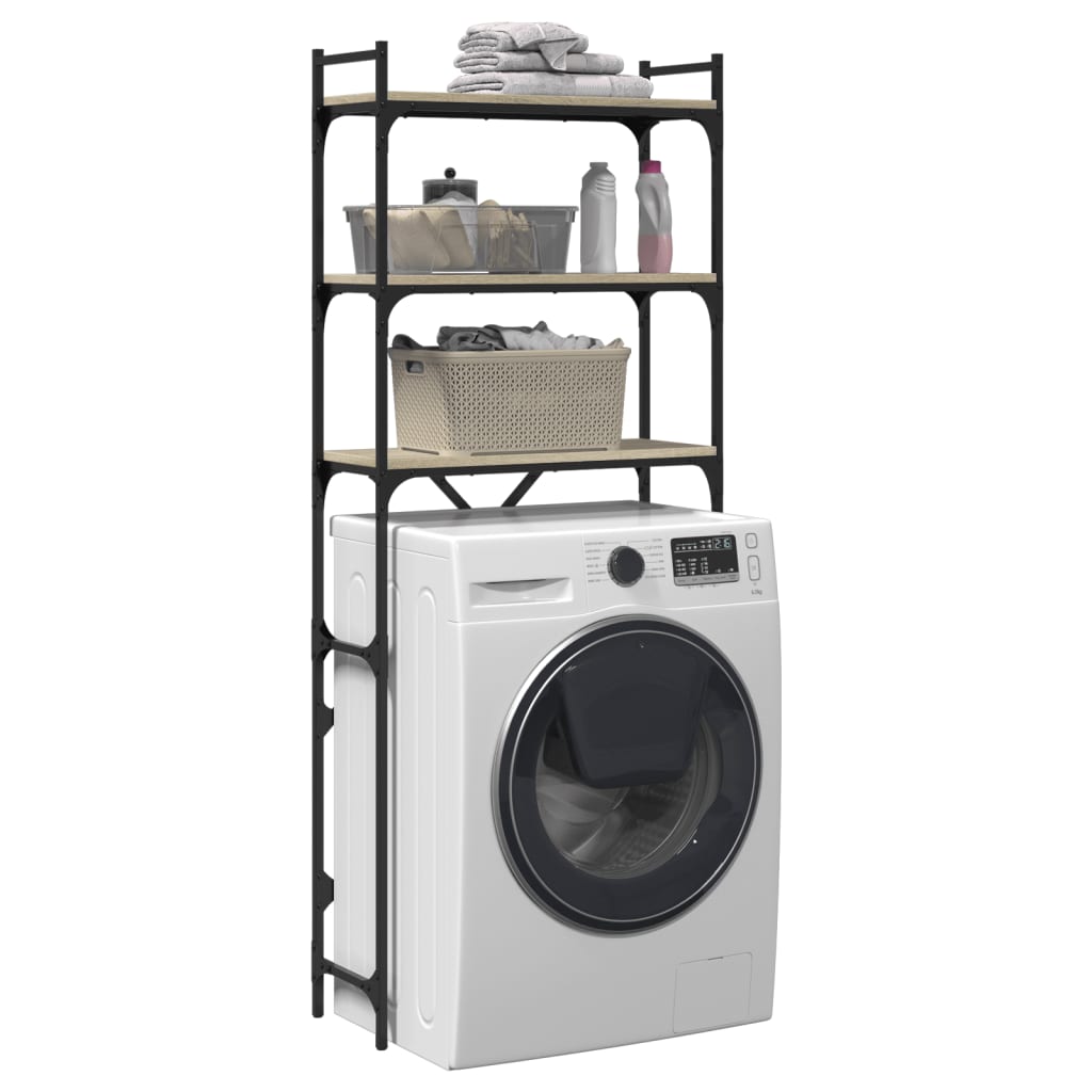 Vidaxx support de machine à laver 67x25x163 cm bois fini chêne sonoma coloré