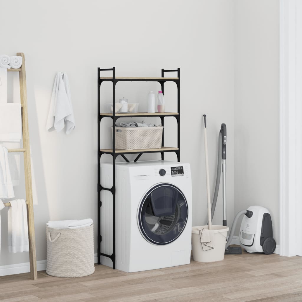 Vidaxx support de machine à laver 67x25x163 cm bois fini chêne sonoma coloré