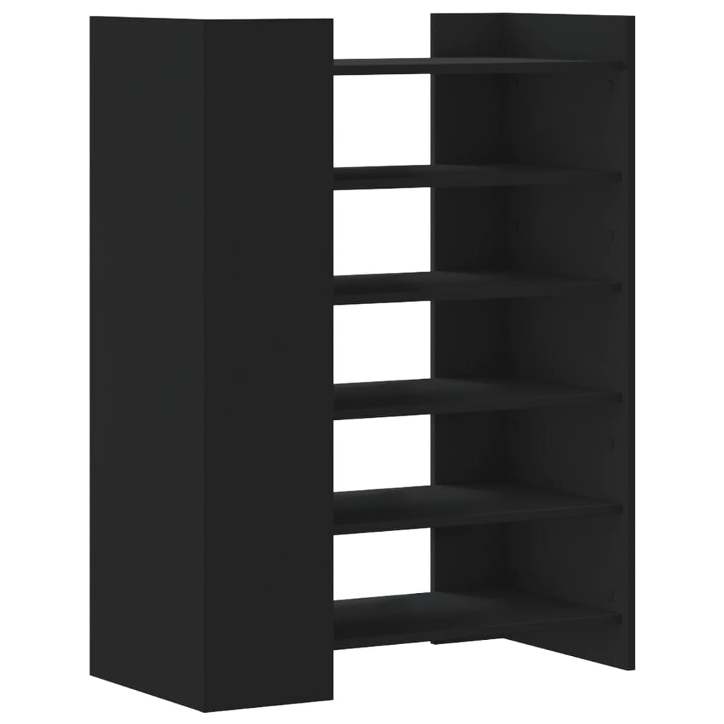 Vidaxx armoire à chaussures 74,5x37,5x100 cm bois fini noir
