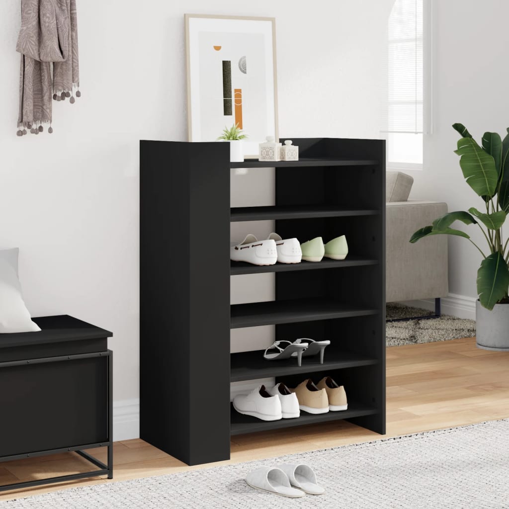 Vidaxx armoire à chaussures 74,5x37,5x100 cm bois fini noir