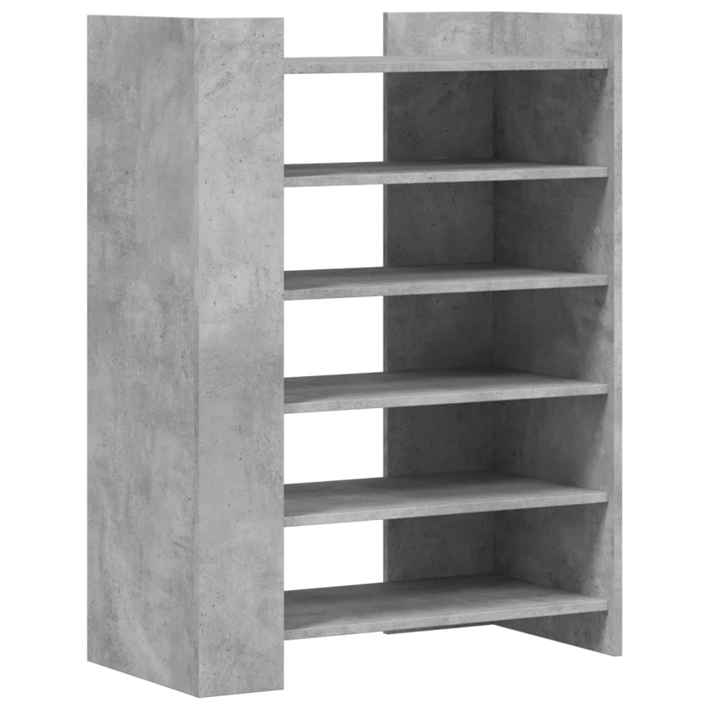 VidaXL armoire à chaussures 74,5x37,5x100 cm bois d'ingénierie gris béton