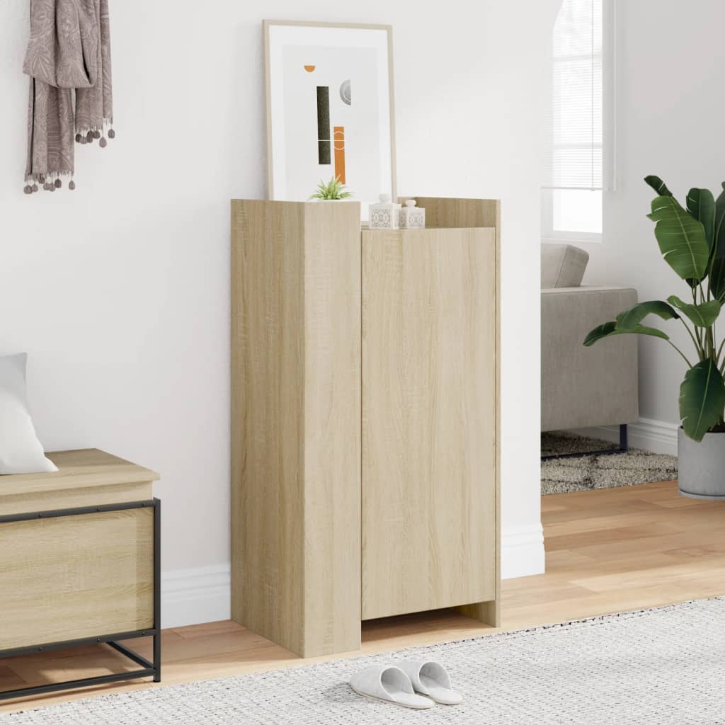 Vidaxxl meuble à chaussures 52x37,5x100 cm en dérivé du bois couleur chêne sonoma