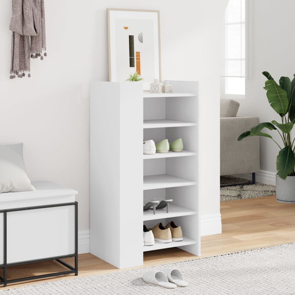 Vidaxx meuble à chaussures 52x37,5x100 cm bois d'ingénierie blanc