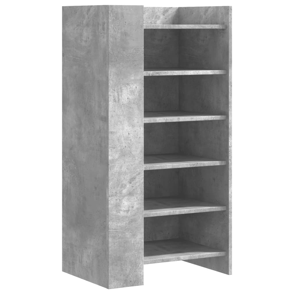 Vidaxx meuble à chaussures 52x37,5x100 cm bois d'ingénierie gris béton
