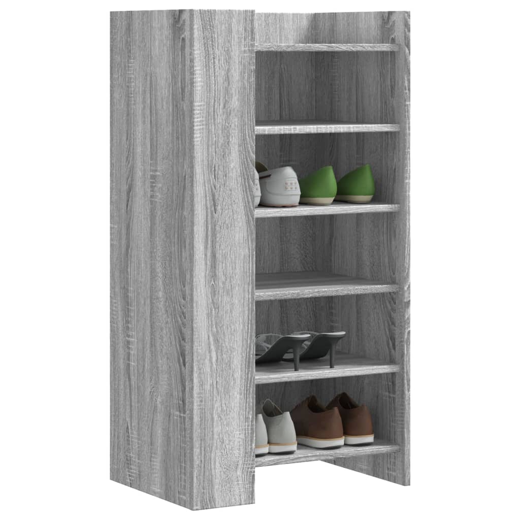 Vidaxx meuble à chaussures 52x37,5x100 cm bois d'ingénierie chêne sonoma gris