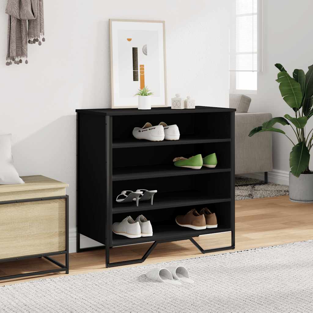 Vidaxx armoire à chaussures 80x38x78 cm bois fini noir