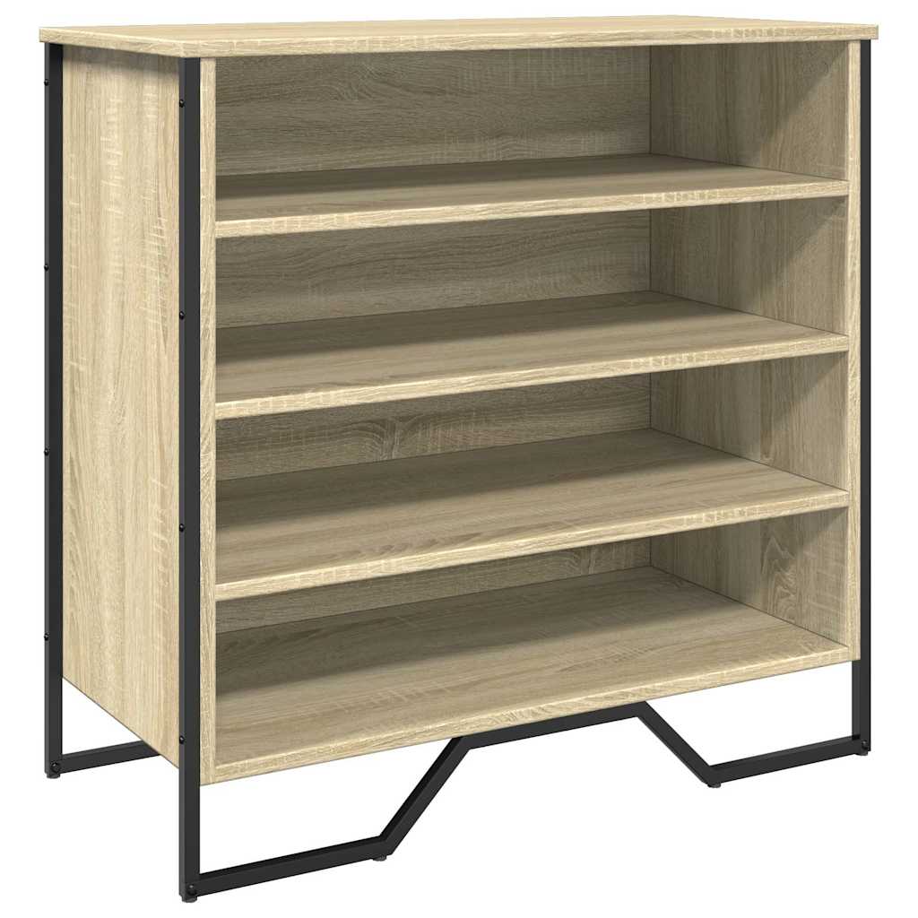 VidaXL armoire à chaussures 80x38x78 cm bois d'ingénierie chêne sonoma