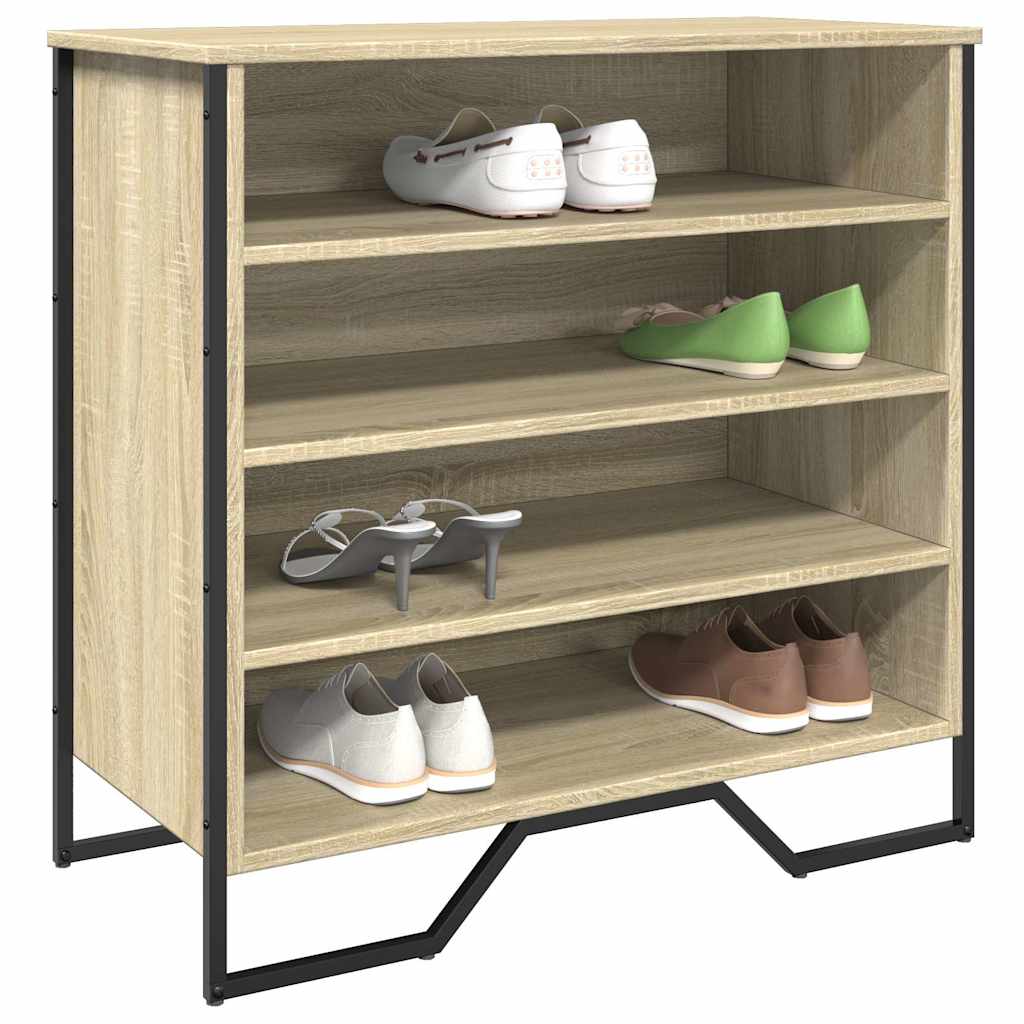 VidaXL armoire à chaussures 80x38x78 cm bois d'ingénierie chêne sonoma