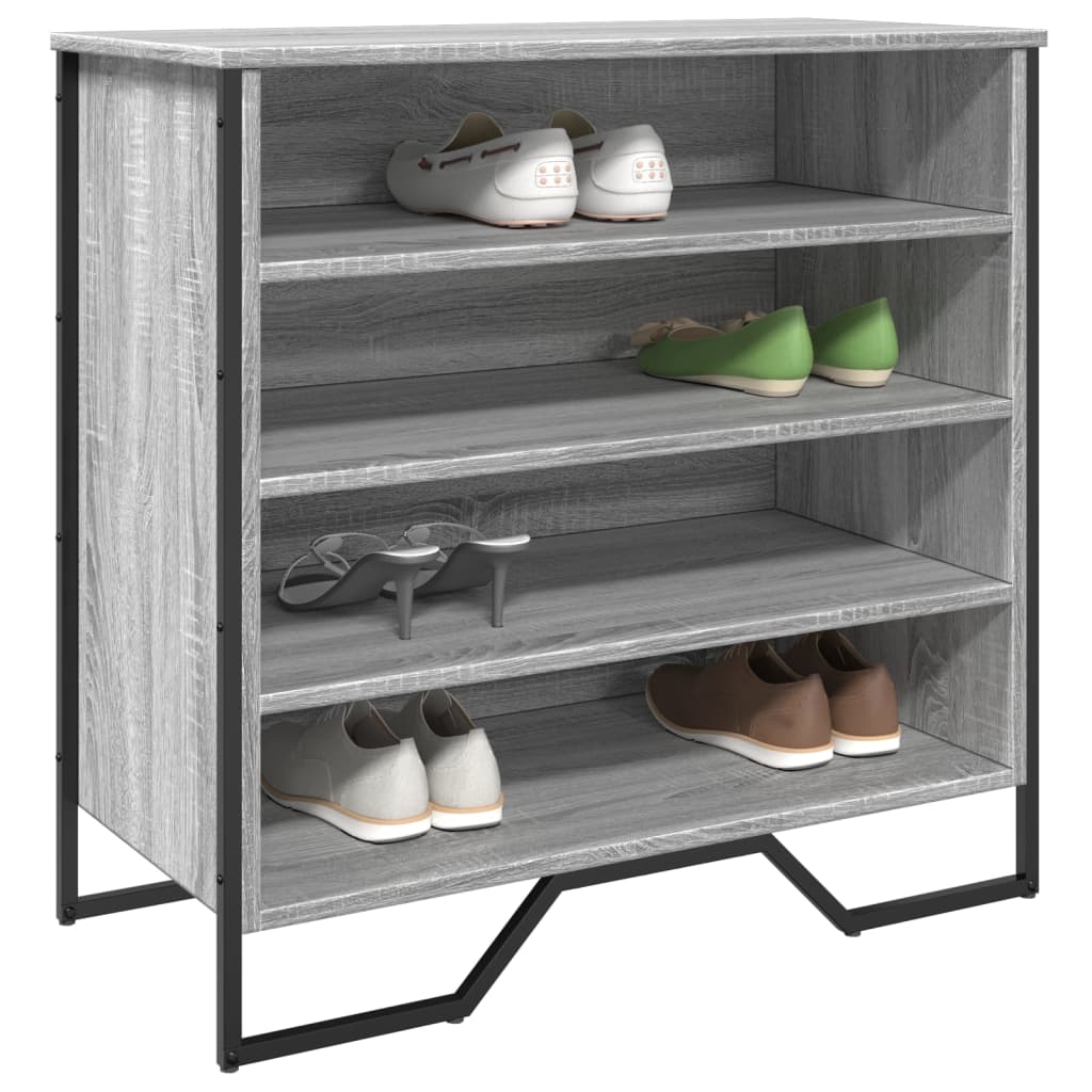 Vidaxx meuble à chaussures 80x38x78 cm bois d'ingénierie chêne sonoma gris