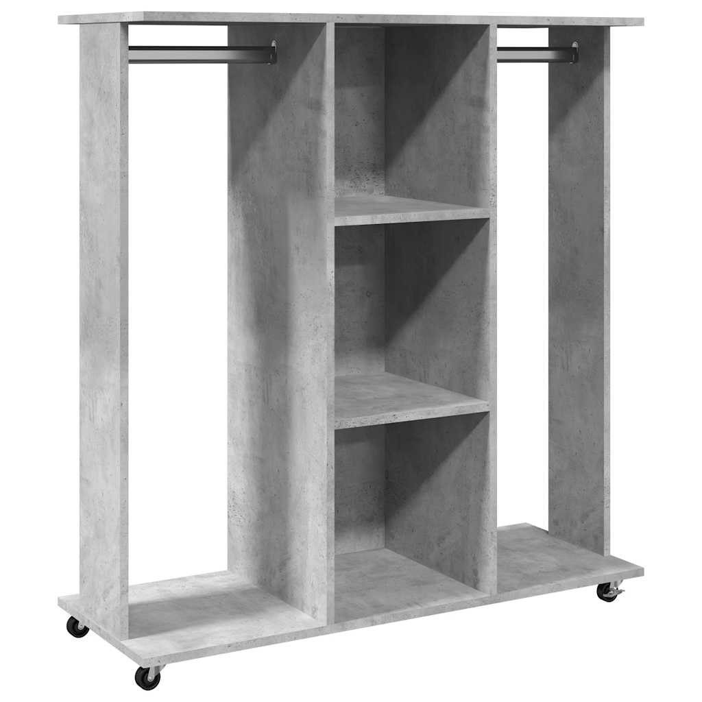 Vidaxx armoire à roulettes 102x38x110 cm dérivé du bois béton gris
