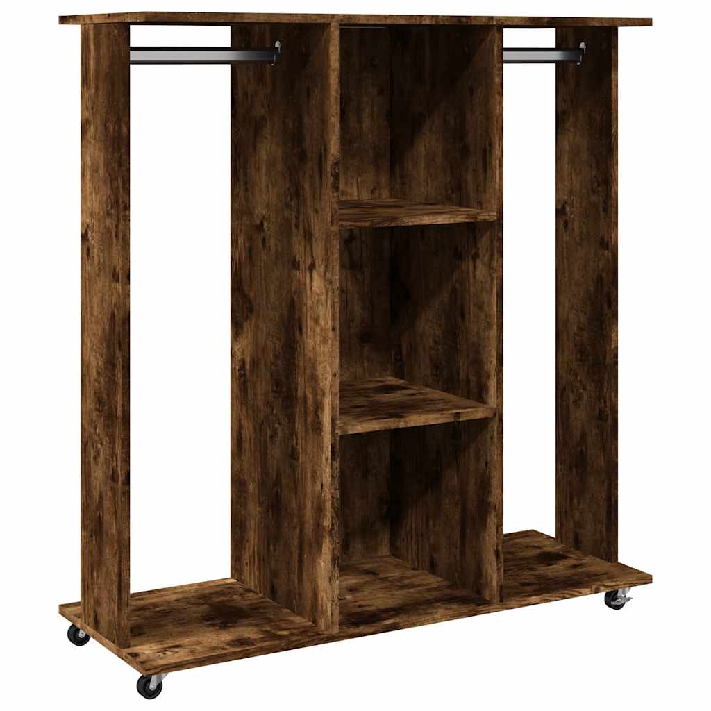 Vidaxx armoire à roulettes 102x38x110 cm bois traité chêne fumé