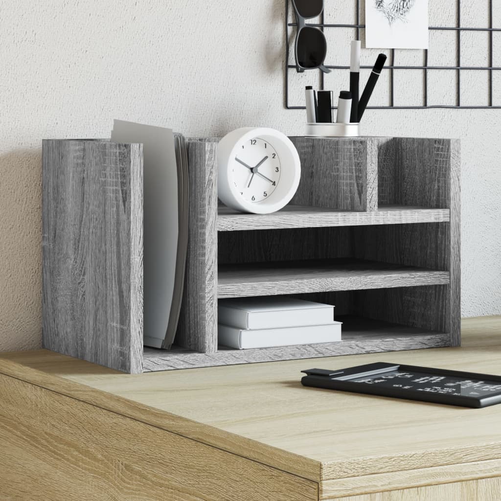 Vidaxx organiseur de bureau 44,5x24x25 cm bois d'ingénierie chêne sonoma gris
