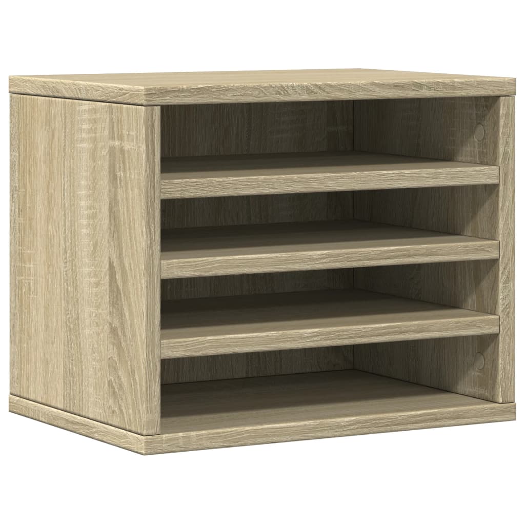 Vidaxxl organiseur de bureau 36x26x29,5 cm en dérivé du bois couleur chêne sonoma