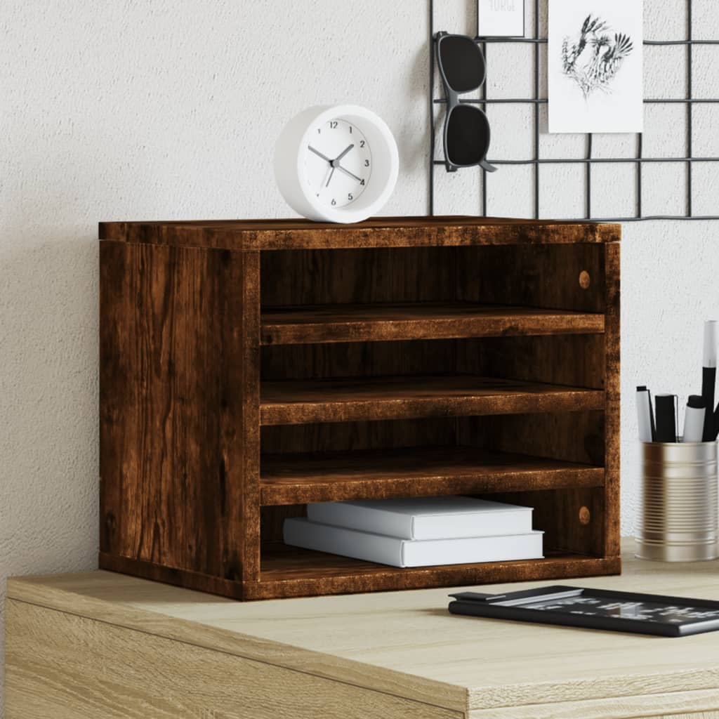 Vidaxx organisateur de bureau 36x26x29,5 cm bois traité, couleur chêne fumé