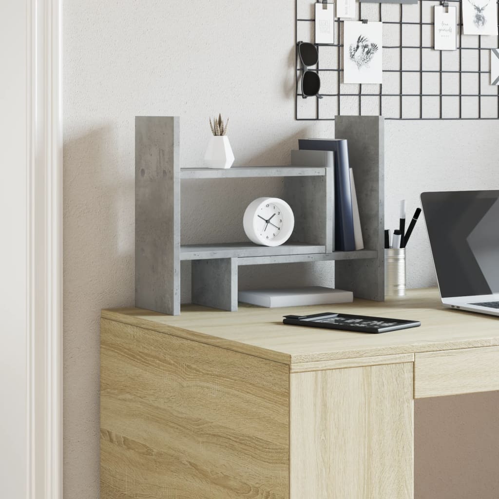 Vidaxx organisateur de bureau 38,5x17x39 cm bois d'ingénierie gris béton