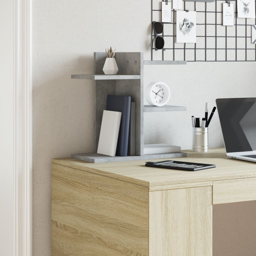Vidaxx organiseur de bureau 42x21,5x42 cm bois d'ingénierie gris béton