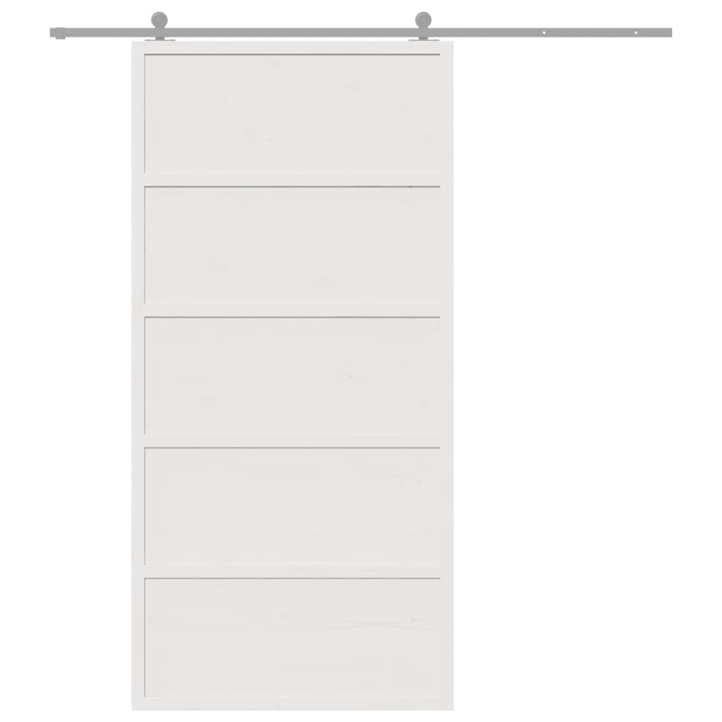 Vidaxx porte coulissante 100x208 cm bois de pin massif blanc