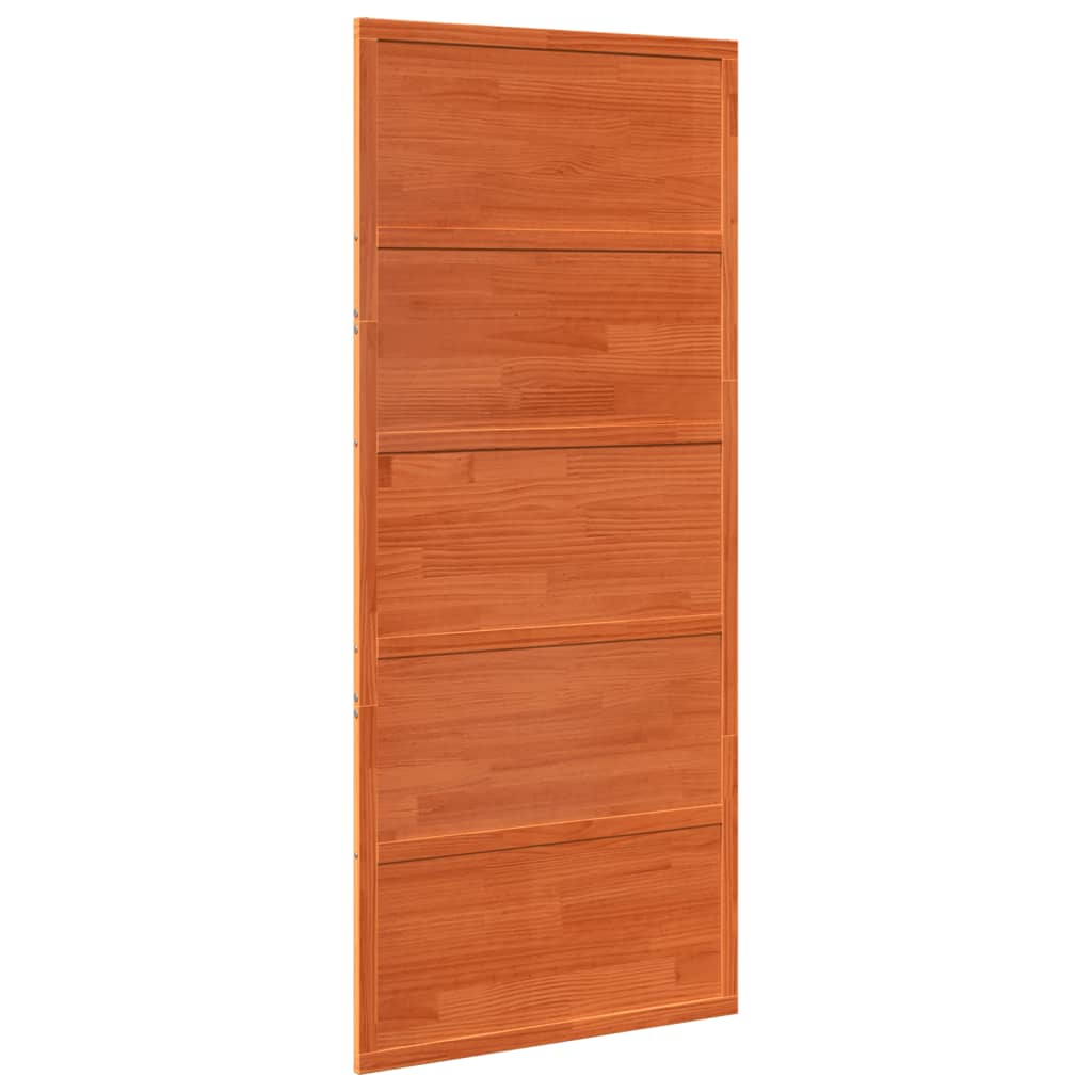 Vidaxx porte coulissante 90x208 cm bois de pin massif, marron lavé