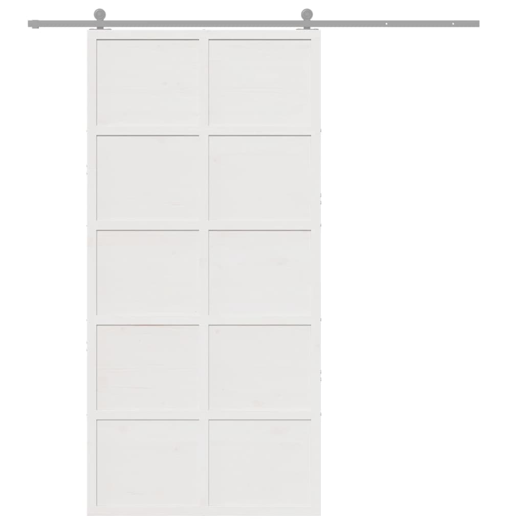 Vidaxx porte coulissante 100x208 cm bois de pin massif blanc