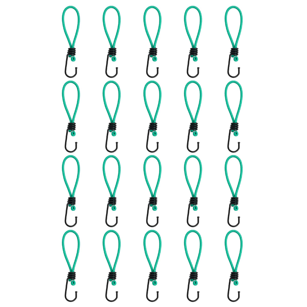 Vidaxl élastiques de tension avec crochets 20 pcs 15 cm