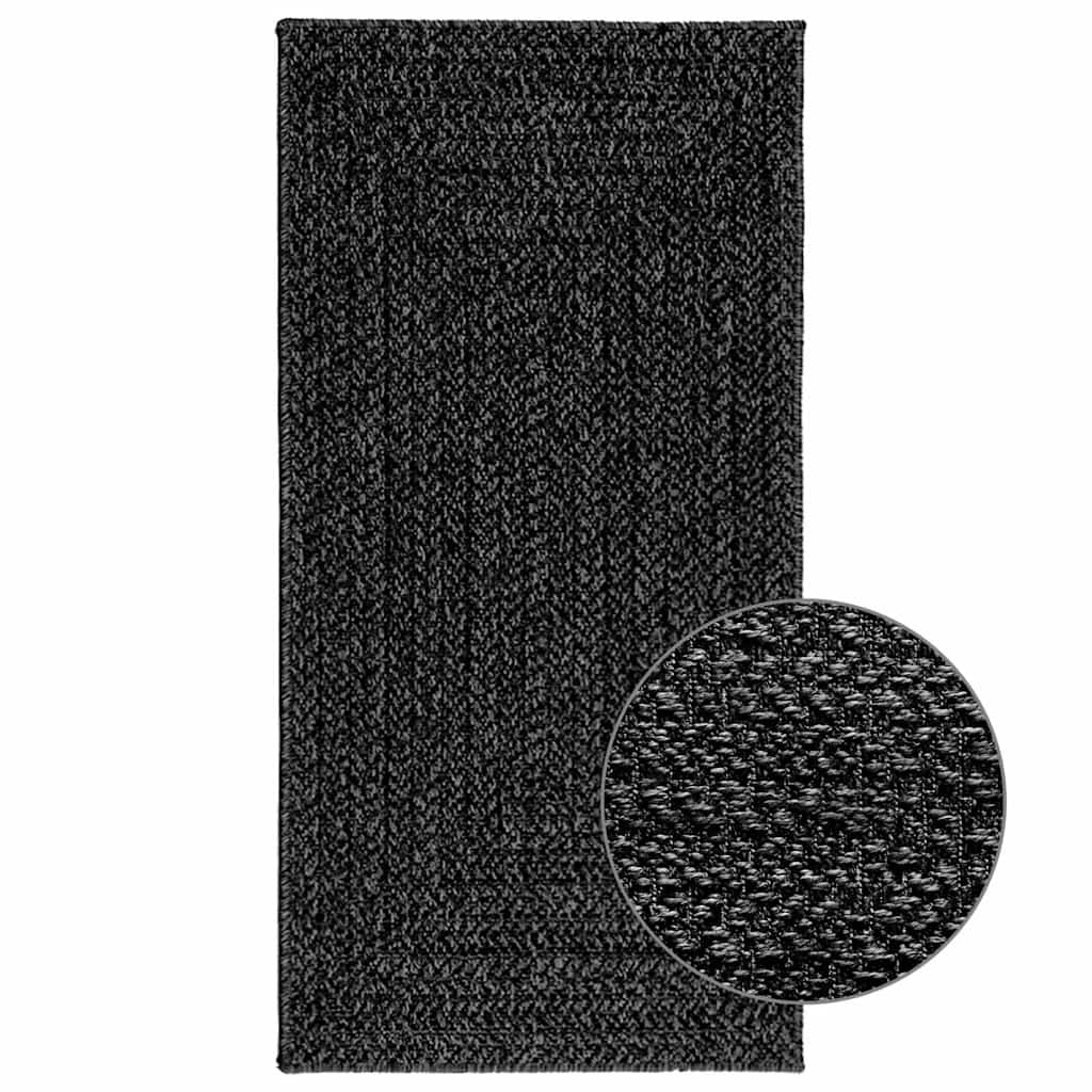 VidaXL tapis zizur intérieur et extérieur 60x110 cm aspect jute anthracite