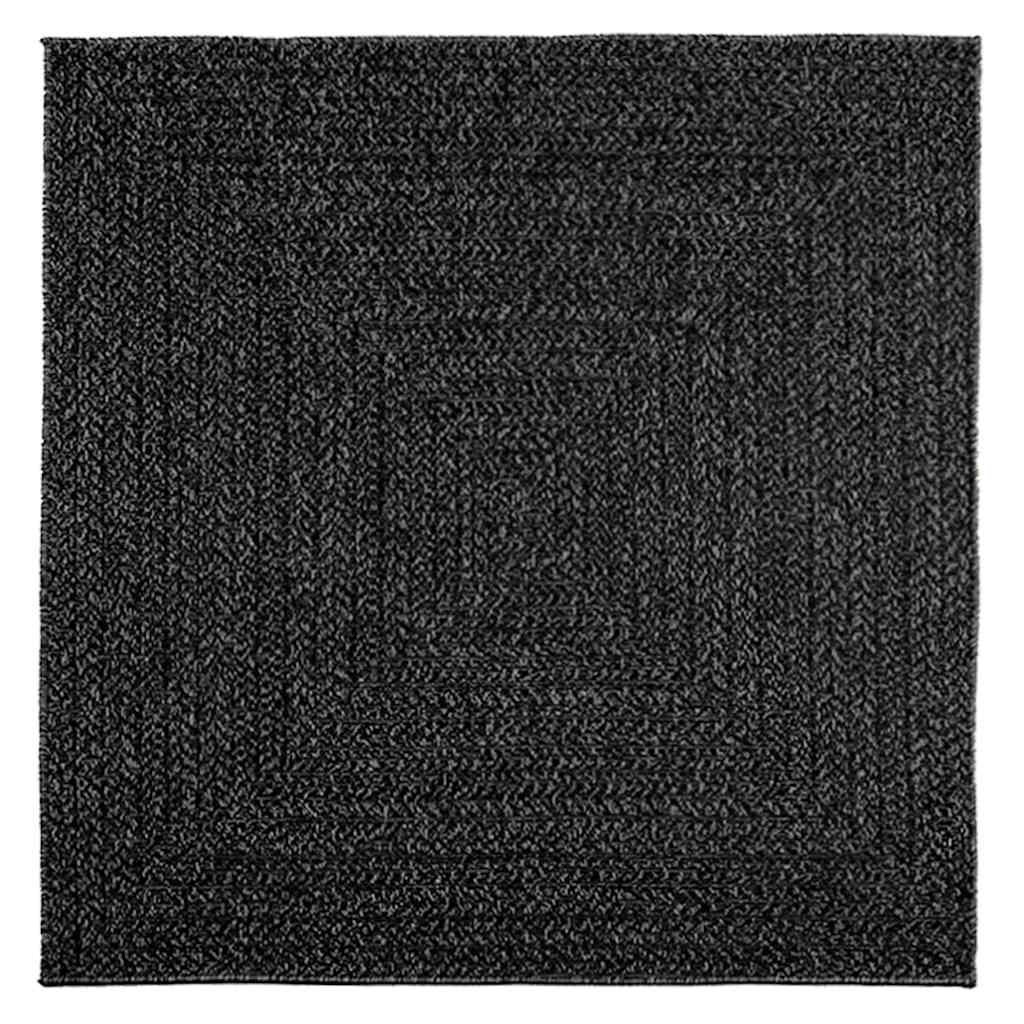 VidaXL tapis zizur intérieur et extérieur 120x120cm aspect jute anthracite