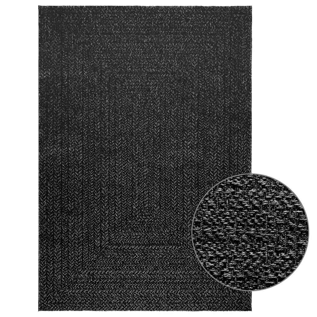 VidaXL tapis zizur intérieur et extérieur 120x170cm aspect jute anthracite