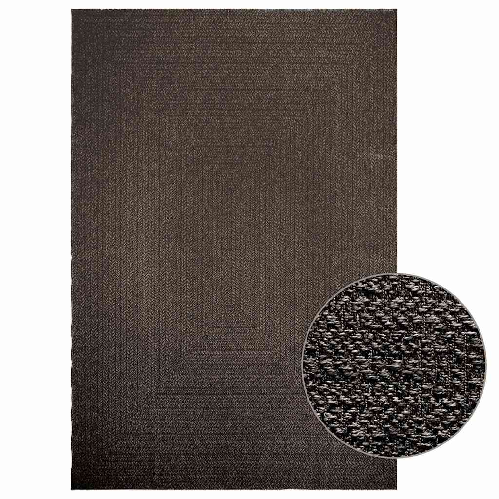 VidaXL tapis zizur intérieur et extérieur 200x290cm aspect jute anthracite