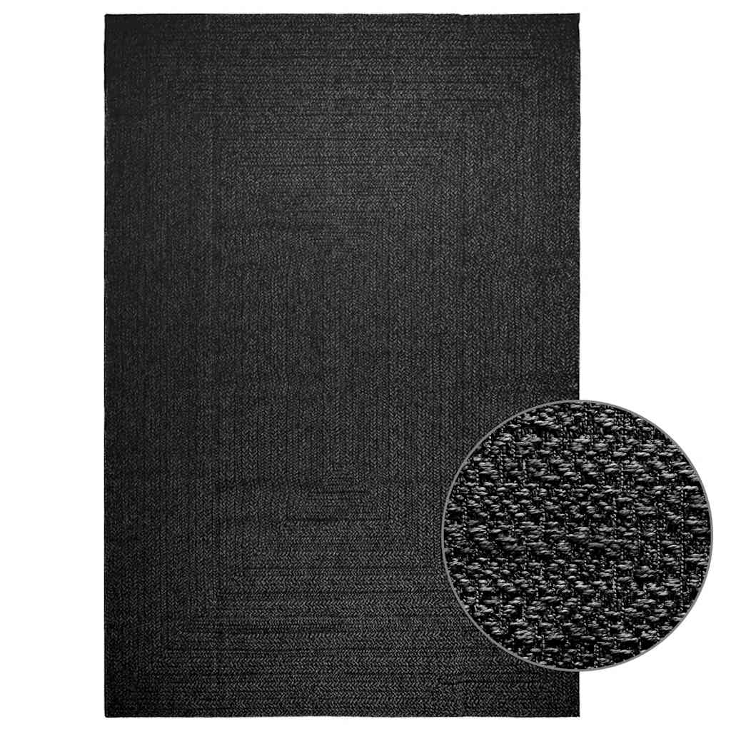 VidaXL tapis zizur intérieur et extérieur 240x340cm aspect jute anthracite