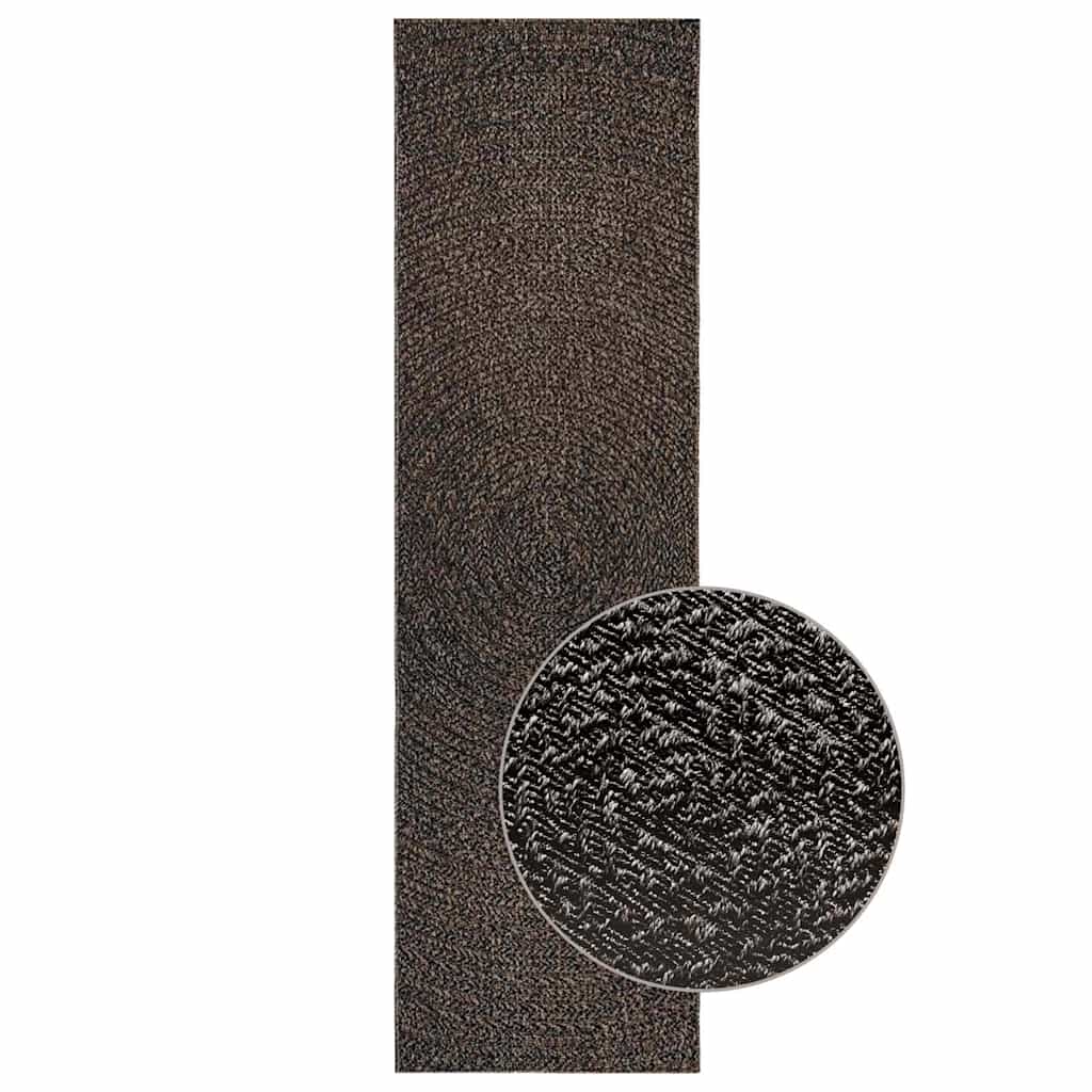 VidaXL tapis zizur intérieur et extérieur 80x250 cm aspect jute anthracite
