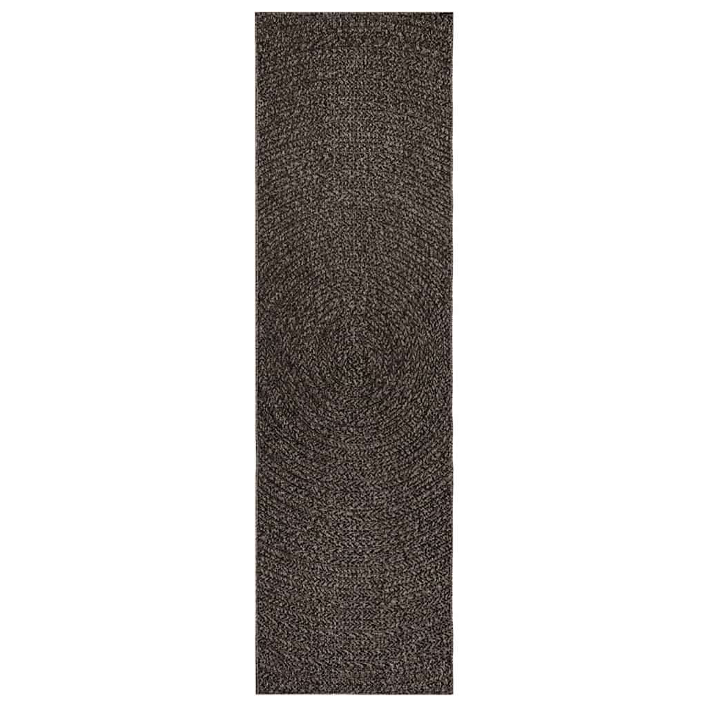 VidaXL tapis zizur intérieur et extérieur 80x250 cm aspect jute anthracite
