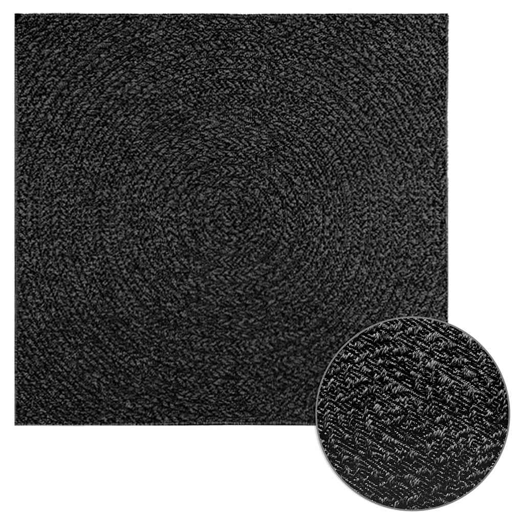 VidaXL tapis zizur intérieur et extérieur 120x120cm aspect jute anthracite