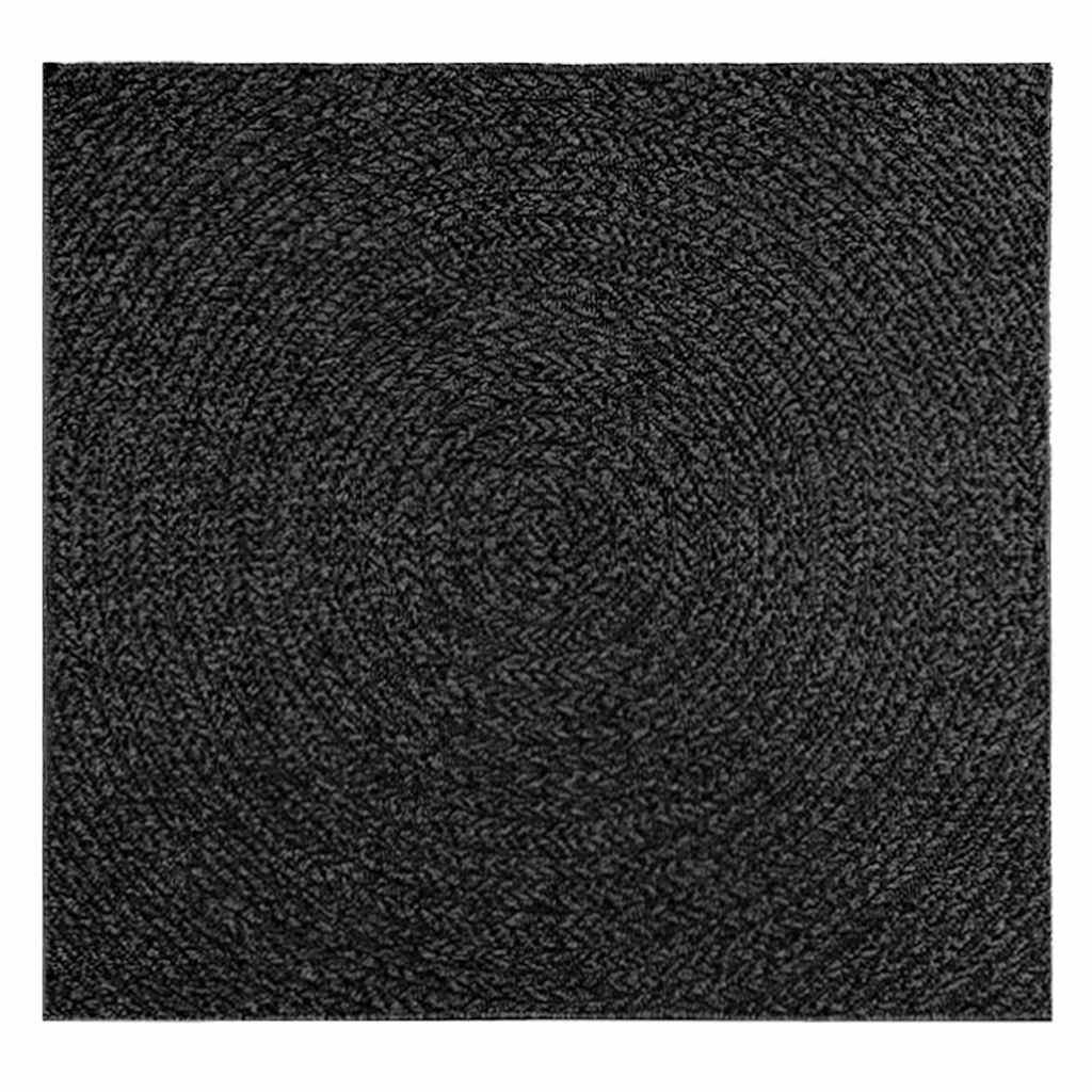 VidaXL tapis zizur intérieur et extérieur 120x120cm aspect jute anthracite
