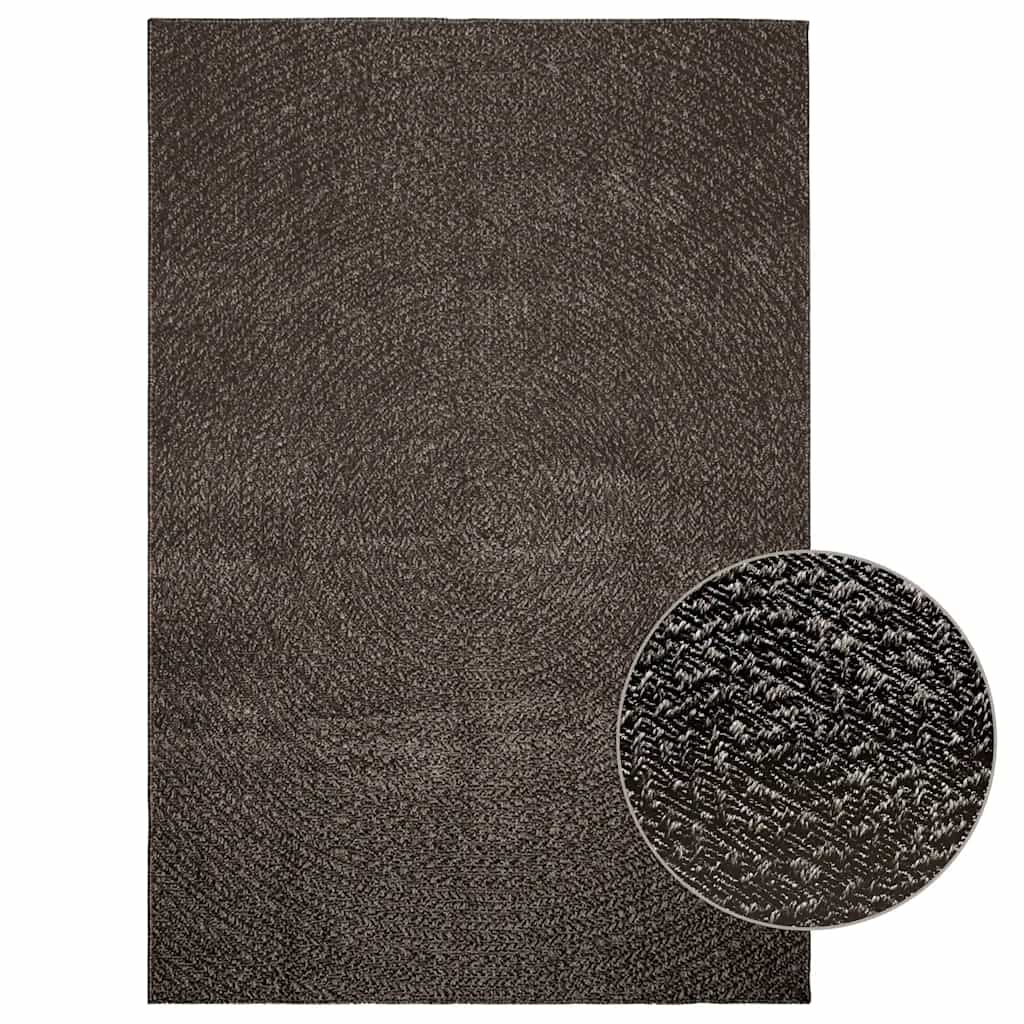 VidaXL tapis zizur intérieur et extérieur 140x200cm aspect jute anthracite