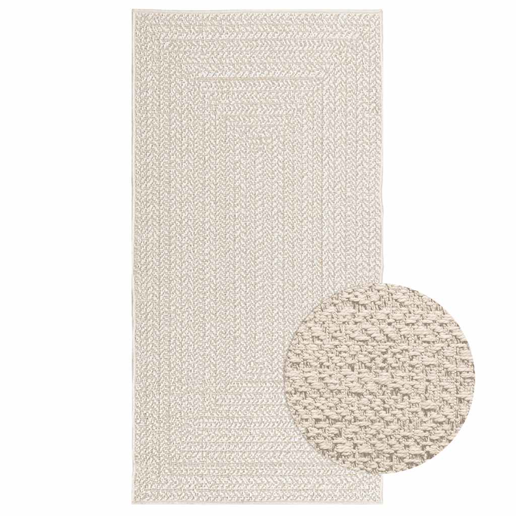 VidaXL tapis zizur crème intérieur et extérieur 80x150 cm aspect jute