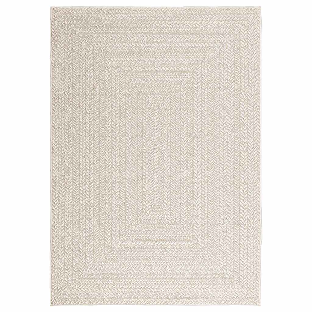 VidaXL tapis zizur crème intérieur et extérieur 120x170 cm aspect jute