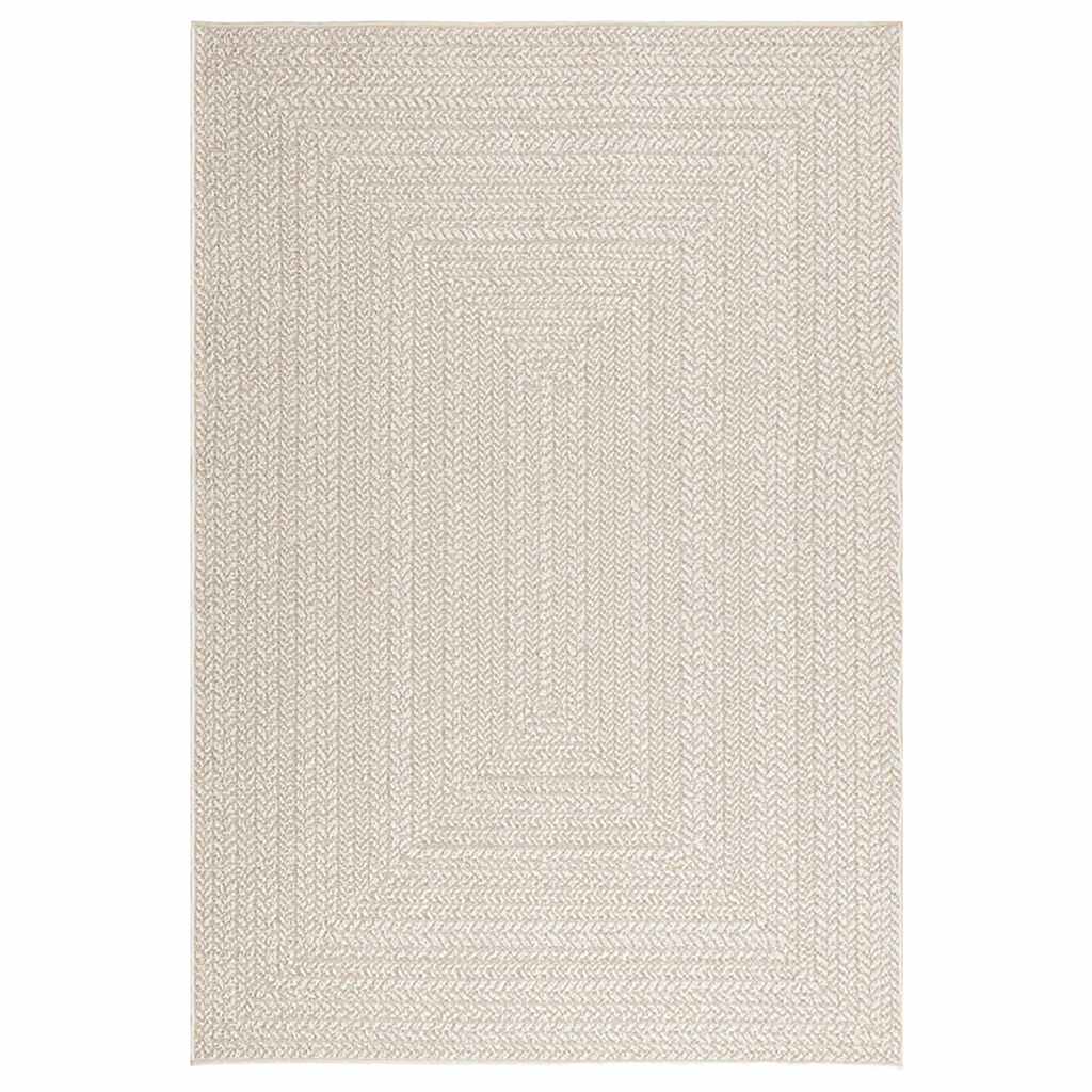 VidaXL tapis zizur crème intérieur et extérieur 140x200 cm aspect jute