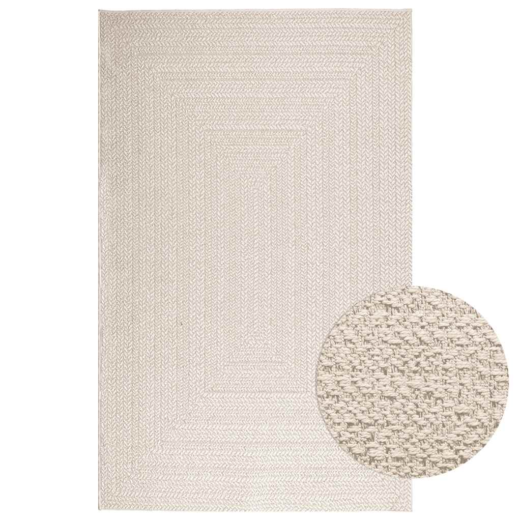 VidaXL tapis zizur crème intérieur et extérieur 160x230 cm aspect jute