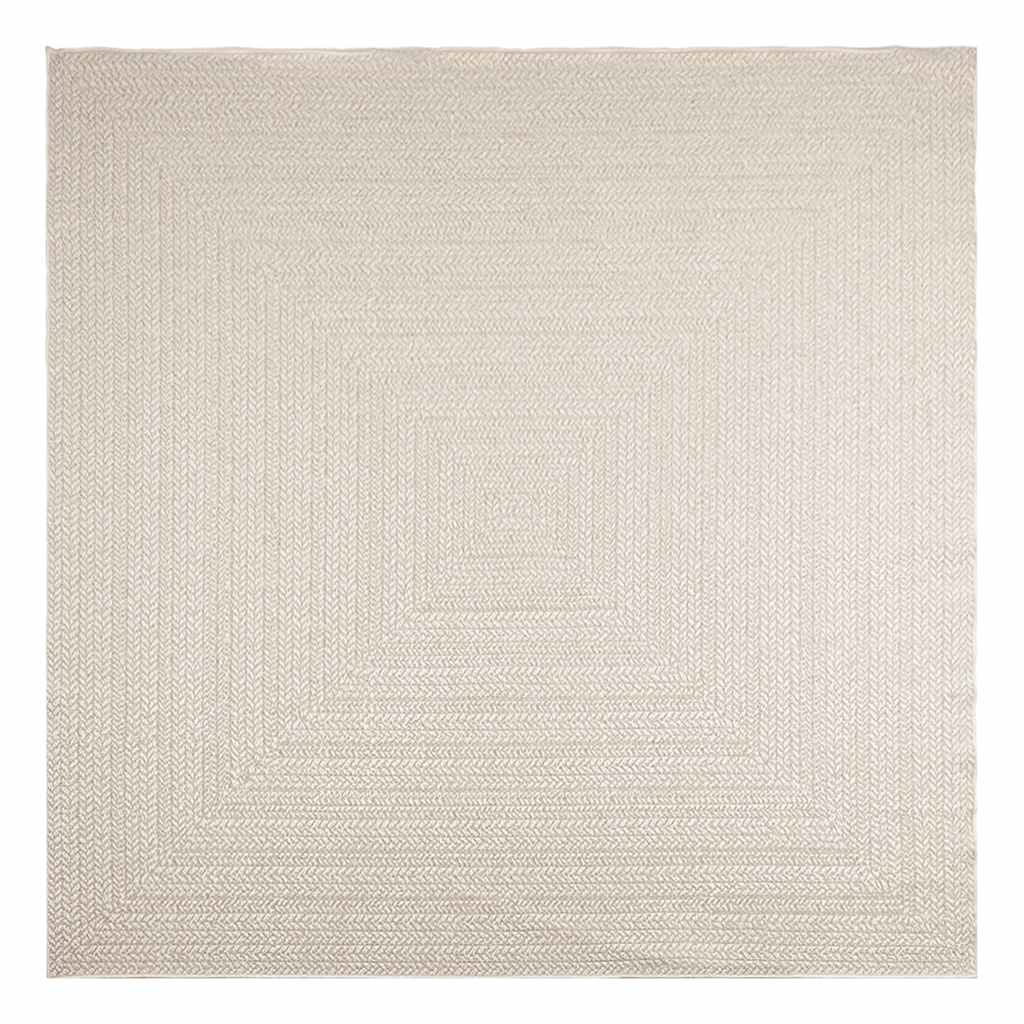 VidaXL tapis zizur crème intérieur et extérieur 240x240 cm aspect jute
